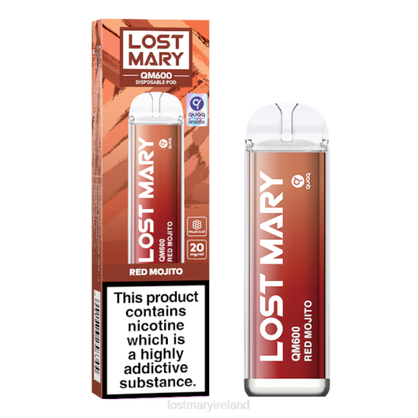 LOST MARY liquid Ireland Z4LH164 LOST MARY QM600 Disposable Vape Red Mojito