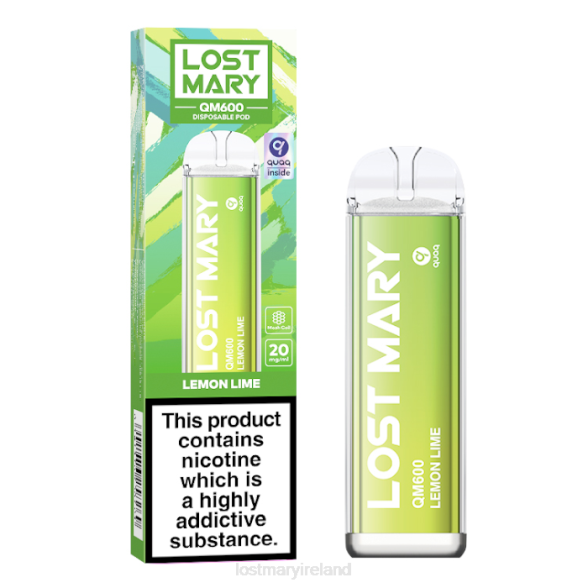 LOST MARY vape Ireland Z4LH168 LOST MARY QM600 Disposable Vape Lemon Lime