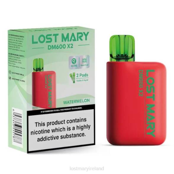 LOST MARY flavours Ireland Z4LH200 LOST MARY DM600 X2 Disposable Vape Watermelon
