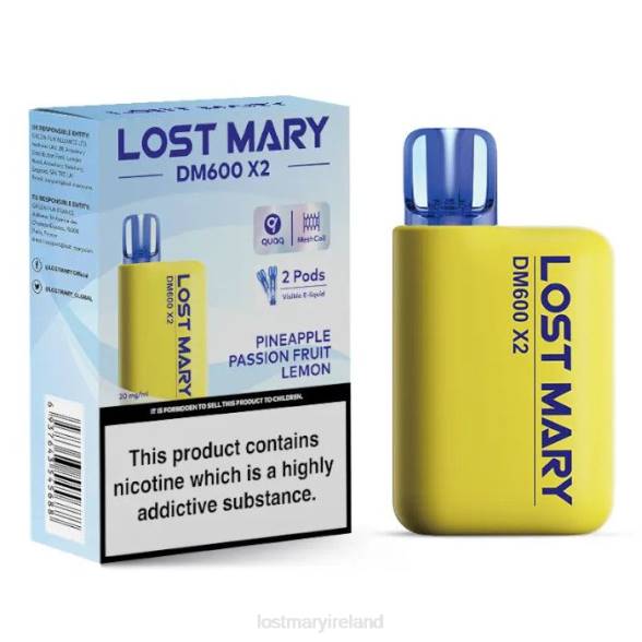 LOST MARY flavours Z4LH197 LOST MARY DM600 X2 Disposable Vape Pineapple Passion Fruit Lemon