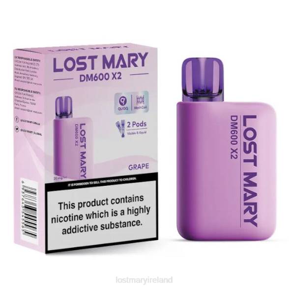 LOST MARY vape flavours Z4LH192 LOST MARY DM600 X2 Disposable Vape Grape