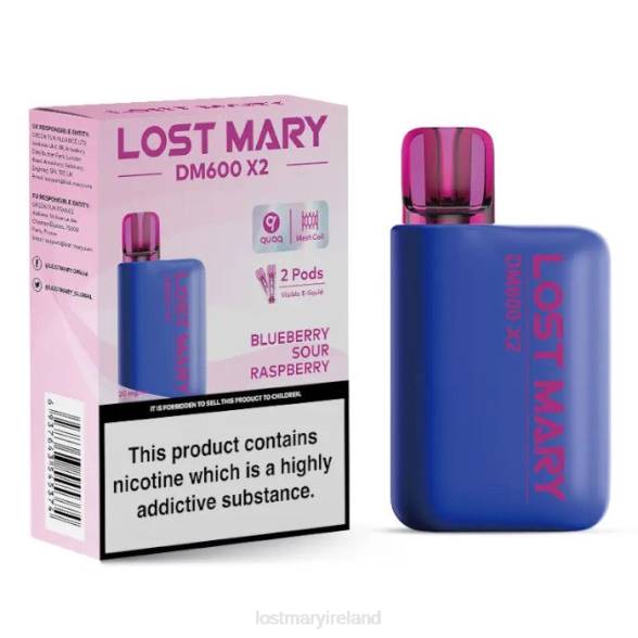LOST MARY vape flavours Z4LH202 LOST MARY DM600 X2 Disposable Vape Blueberry Sour Raspberry