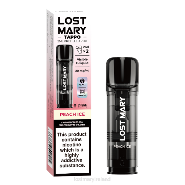 LOST MARY flavours Ireland Z4LH180 LOST MARY Tappo Prefilled Pods - 20mg - 2PK Peach Ice