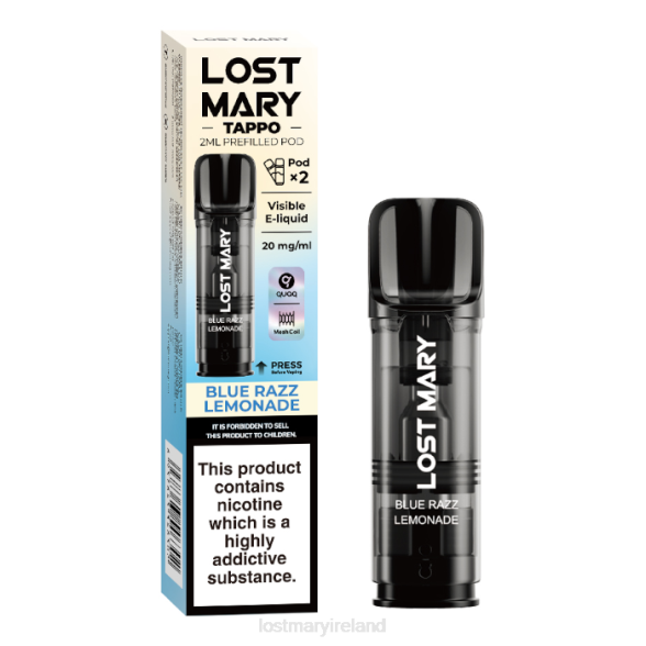 LOST MARY online Z4LH181 LOST MARY Tappo Prefilled Pods - 20mg - 2PK Blue Razz Lemonade