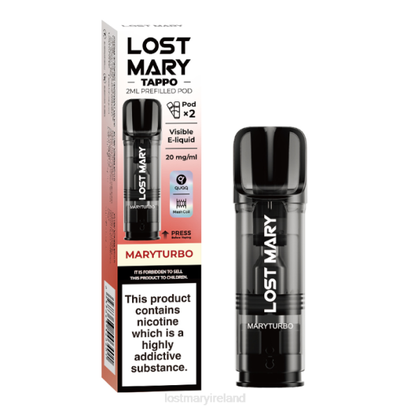 LOST MARY vape sale Z4LH185 LOST MARY Tappo Prefilled Pods - 20mg - 2PK Maryturbo